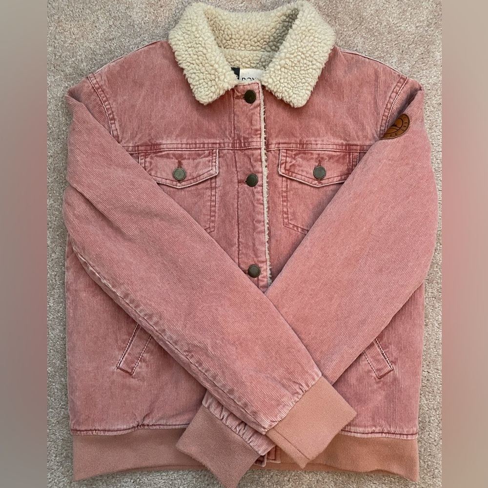 Roxy Pink Sherpa-Lined Jacket